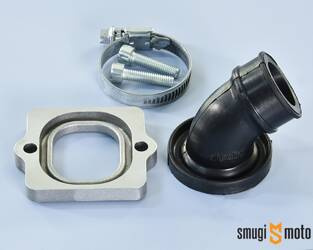 Króciec ssący Polini Evolution 360°, 21mm przelot / 25mm mocowanie, 40°, Gilera / Piaggio