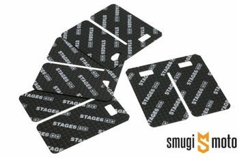 Płytki membrany do zaworu Stage6 VForce3, 45°, 0.35mm, carbon, Minarelli leżące / Piaggio / Gilera