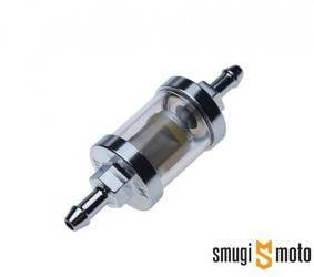 Filtr paliwa WM, metalowy, chromowany 6,5mm