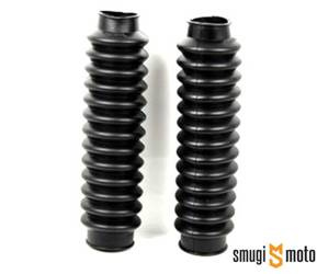 Osłony / gumy przednich amotyzatorów / teleskopów Ariete, na lagę 28-30mm, goleń 46-48mm, długość 40-170mm - czarne