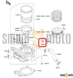Zabezpieczenie sworznia tłoka, Kawasaki KLR 250 '87-05, KSF / KFX 250 MOJAVE '87-04