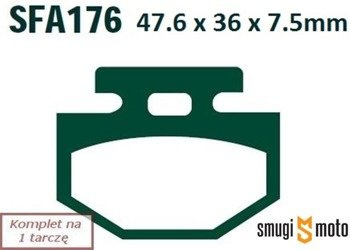 Klocki hamulcowe EBC SFA176 Organic, Honda NH 50-125 Lead / hulajnogi elektryczne