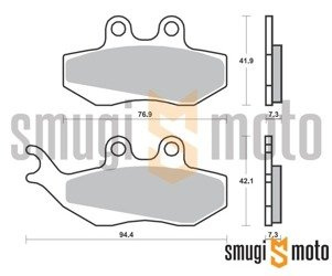 Klocki hamulcowe skuterowe SBS S18 Street Standard Ceramic