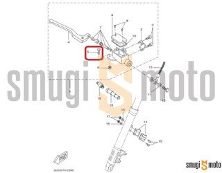 Śruba dźwigni hamulca przedniego, Yamaha DT 50 R-SM , XT 125R '07-11