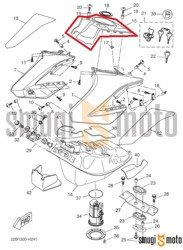 Osłona wlewu paliwa, czarna, Yamaha  WR 125 R/X '09-13