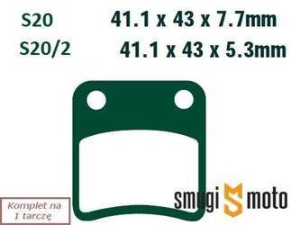 Klocki hamulcowe skuterowe EBC S20 Organic