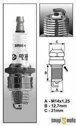 Świeca zapłonowa Brisk BR8HS Silver