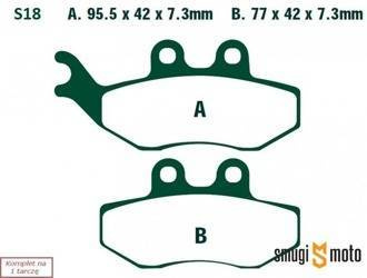 Klocki hamulcowe skuterowe EBC S18 Organic
