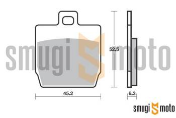 Klocki hamulcowe SBS S32 Street Standard Ceramic, np. Yamaha Aerox tył / Yamaha Slider przód