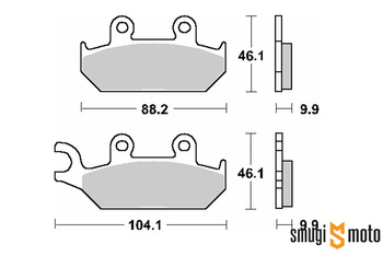 Klocki hamulcowe SBS M78 Street Performance Excel Sinter, złote