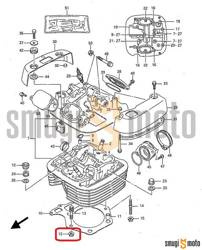 Nakrętka mocująca cylinder, Suzuki LS 650 Savage