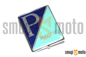 Emblemat Piaggio, wciskany prostokątny 45x36mm