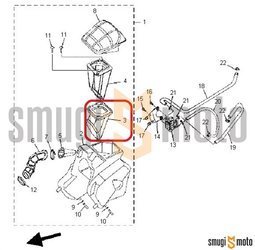 Filtr powietrza / wkład gąbkowy, Yamaha XT 125 '05-12