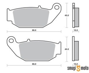 Klocki hamulcowe SBS 915HF Street Ceramic, czarne, Honda CBR 125 '11-, CRF 250 L/M, MSX 125 (tył) /  Tekken 125 / Hyper 125