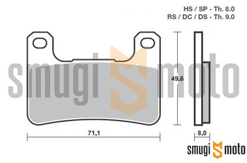 Klocki hamulcowe SBS M03 EVO Sinter, złote