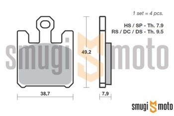 Klocki hamulcowe SBS M04 Track&Sport (Np. Kawasaki ZX-6R 636 '03-06)