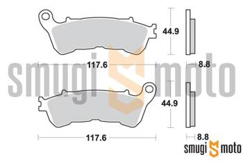 Klocki hamulcowe SBS M06 Street Excel Sinter, złote