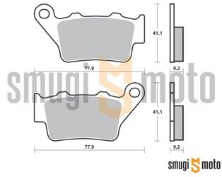 Klocki hamulcowe SBS M22, Off Road Sinter, złote