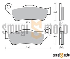 Klocki hamulcowe SBS M23 Street Excel / Racing Sinter, złote