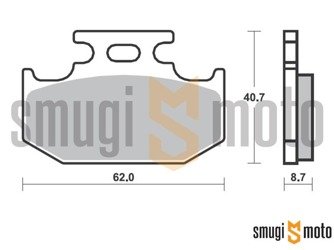 Klocki hamulcowe SBS M24, Off Road Sinter, złote