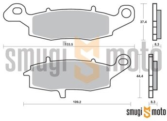 Klocki hamulcowe SBS M43 Street Excel Sinter, złote