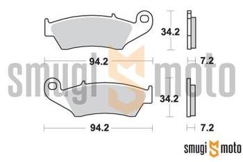 Klocki hamulcowe SBS M70 Street Excel Sinter, złote