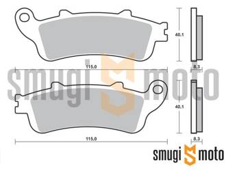 Klocki hamulcowe SBS M87 Street Excel / Racing Sinter, złote