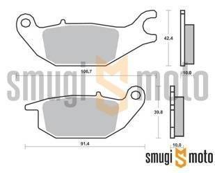 Klocki hamulcowe SBS M93 Street Ceramic  (np. tył CBR 125 '04-10)