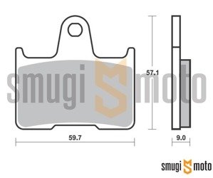 Klocki hamulcowe SBS M96 Street Excel / Racing Sinter, złote