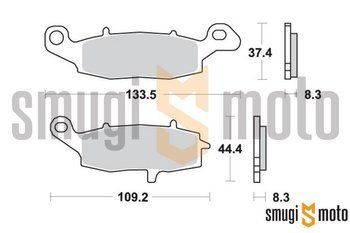 Klocki hamulcowe SBS M98 Street Excel Sinter, złote