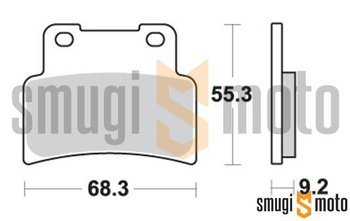 Klocki hamulcowe SBS N03 Street Excel Sinter złoty (np. przód Aprilia RS 125 '06-10)