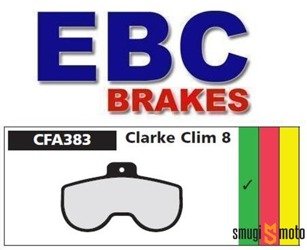 Klocki hamulcowe rowerowe EBC CFA383, CLARKE CLIM 8 - zielone