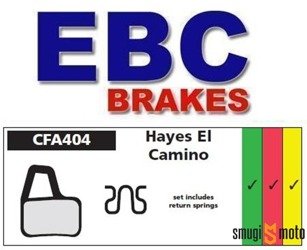 Klocki hamulcowe rowerowe EBC CFA404, HAYES EL CAMINO HYDRAULIC (różne mieszanki)