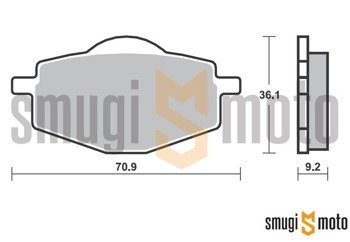 Klocki hamulcowe skuterowe SBS S46 Street Ceramic