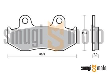 Klocki hamulcowe skuterowe SBS S54 Street Ceramic