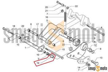 Nakrętka tulei wahacza, metalowej gwintowanej, Piaggio X9 125-250 / Gilera Nexus 125-300 / Aprilia SR 125-300