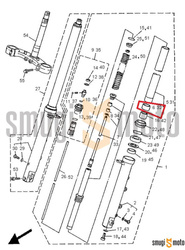 Panewka przedniego zawieszenia, górna (na ladze) Yamaha TDM 850 '91-95, XP 500 T-Max '05-07, XJ6 Diversion '09-15