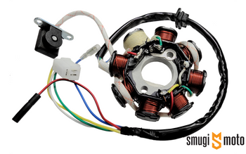 Stator / iskrownik Moretti, chińskie 125cc 4T GY6, (3+2)