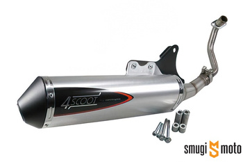 Wydech Tecnigas 4Scoot, Aprilia / Derbi / Piaggio 125-200 4T AC (silnik Leader) (E)