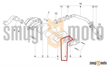 Zawór zwrotny filtra recyrkulacji spalin (S.A.S), Aprilia / Derbi / Gilera / Piaggio 50-150cc 2T / 4T