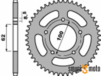 Zębatka tylna PBR [420] 52z, RIEJU SMX/RMX 50 '07-08 (62mm / 100mm)