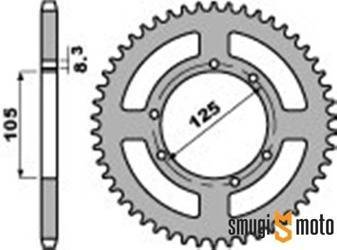 Zębatka tylna PBR [428] HM CRE 50 '01-, Yamaha XT 125 '05-09 (105mm / 125mm) (różne rozmiary)