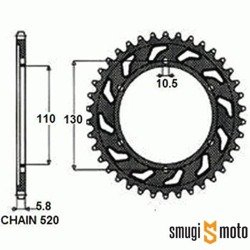 Zębatka tylna Sunstar [520], Kawasaki EX, GPZ, ER, Z (różne rozmiary)