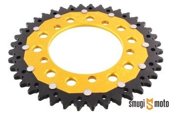 Zębatka tylna ZF Sprockets Dual [520], złota, Aprilia RS 125 '06-13, Pegaso 650, RSV 1000 (różne rozmiary)