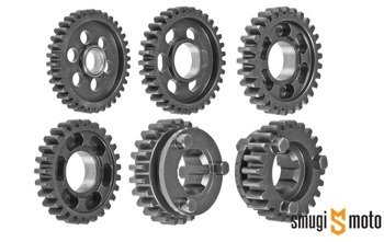 Zębatka wtórna skrzyni biegów Jasil / Top Racing, Minarelli AM6 I generacja skrzyni biegów (różne rozmiary)