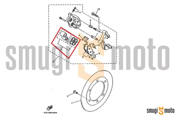 Zestaw naprawczy przedniego zacisku hamulcowego, Yamaha  XJ 600 Diversion / XV 125-250 Virago / XVS 1100 Dragstar / YP 250 Majesty